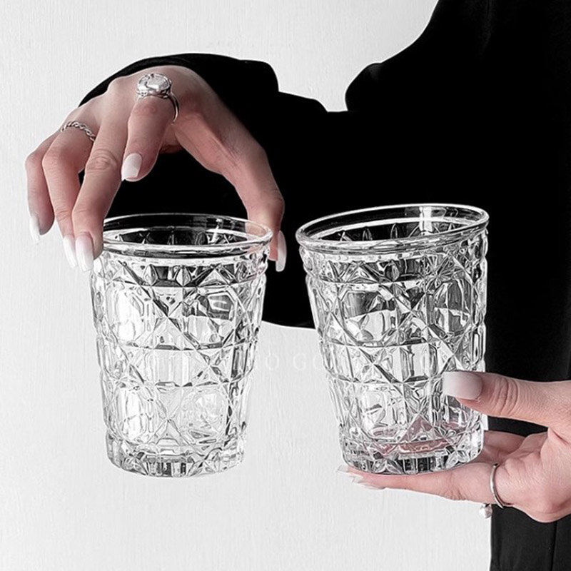 Wine Whiskey Beer - 2szt 310ml Vintage Diamond Patterned Western