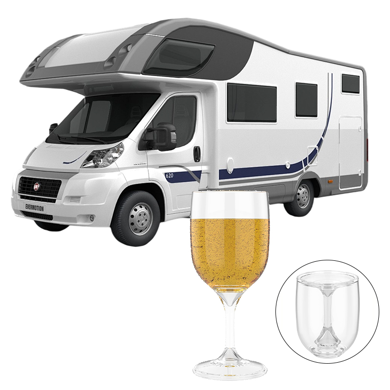 Wine & Beer Shop - Składane kieliszki do wina, przezroczyste, z