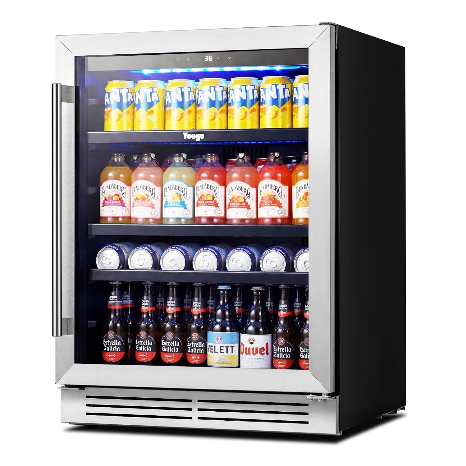 Wine And Beer Undercounter Fridge - 24-calowy chłodziarko-świąca do napojów na 180